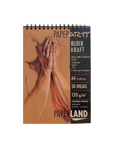 Block Kraft A4 C/esp. X50hjs 130grs Paperarts 82.10.20.4.6 Pap01