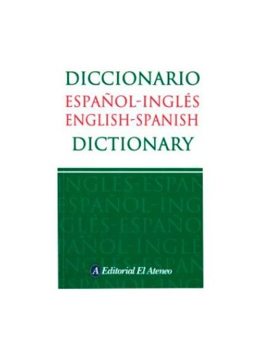 Diccionario Espanol - Ingles 1971 Ateneo -b12-
