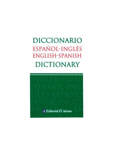 Diccionario Espanol - Ingles 1971 Ateneo -b12-