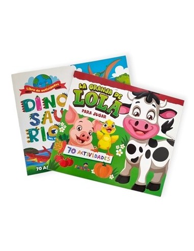 Libro 21x23cm Actividades Dino-unicornio-granja Pedrito