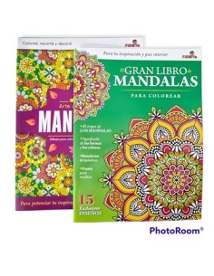 Libro Grande Mandalas 23x31 Mod  Surt  P-colorear Pedrito
