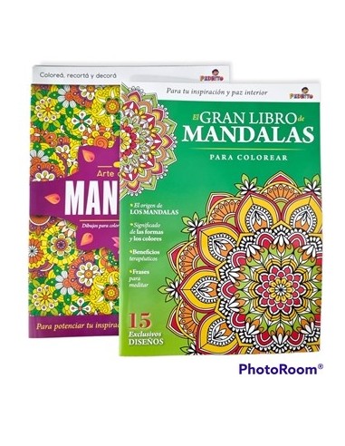 Libro Grande Mandalas 23x31 Mod  Surt  P-colorear Pedrito