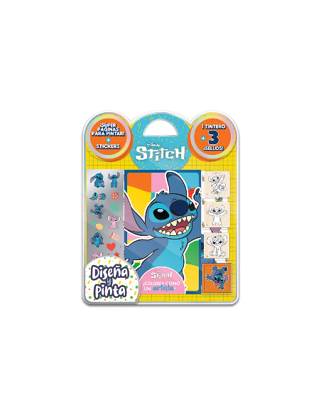 Libro P-pintar + Stickers + Tintero + 3 Sellos Kitty-stitch En Blister 6109-6308 Ev01