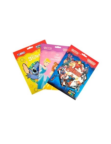 Libro P/pintar + 50 Sticker Personajes  6334/6245/6244 Ev01