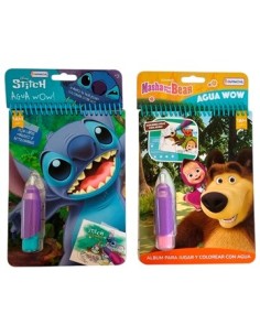 Libro Agua Wow Stitch-masha-zootopia Dzo01245 Ama02900 Dmd00146 Tap02