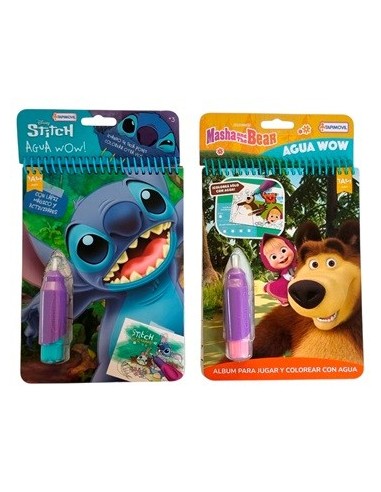 Libro Agua Wow Stitch-masha-zootopia Dzo01245 Ama02900 Dmd00146 Tap02