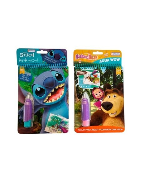 Libro Agua Wow Stitch-masha-zootopia Dzo01245 Ama02900 Dmd00146 Tap02