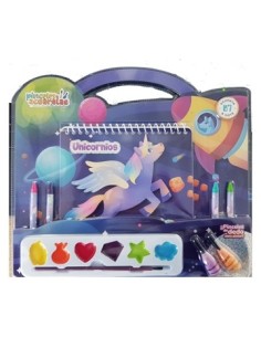 Libro Pinceles Y Acuarela Unicornio-dinosaurio-princesa Blister 0002 Och01