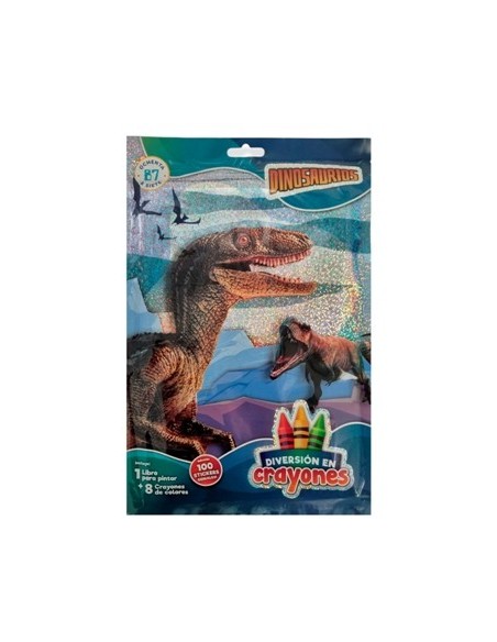 Libro P-pintar Sobre Diversion  C-crayones Unicornio-dinosaurio 0005 Och01