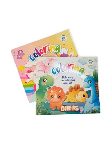 Libro Coloring Dinos-unicornios Och01 -b120-