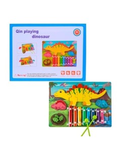 Xilofon C-rompecabezas De Madera Dino 24914 Col01