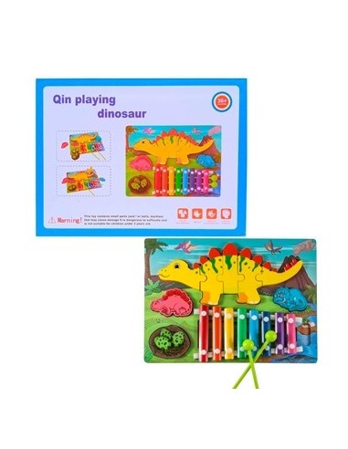 Xilofon C-rompecabezas De Madera Dino 24914 Col01