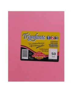 Cuaderno  19x24cm 50hj T-d Ray Arana Rosa 440120 Triunfante 123 Tec02 -b5-