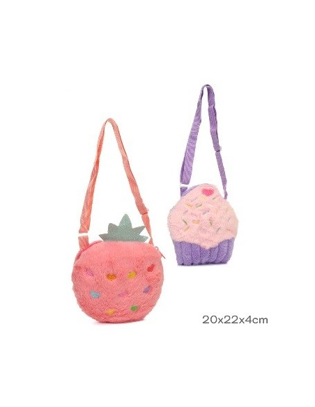 Morral 16x16cm Peluche Frutas-cupcake 52569 Tar02