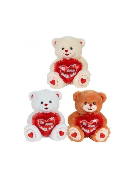Oso 40cm C-corazon Te Amo 2 Corazones Huella 45246m Wd02 -e-