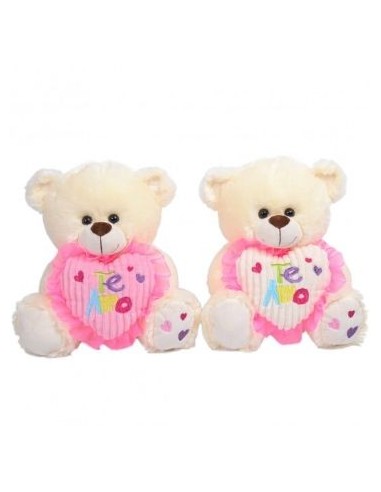 Oso 25cm Sentado C-corazon Bordado C-frase 43151 Wd02 -e-