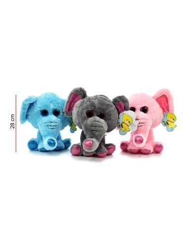 Peluche 28 Cm  Elefante Colores C7801 Win03