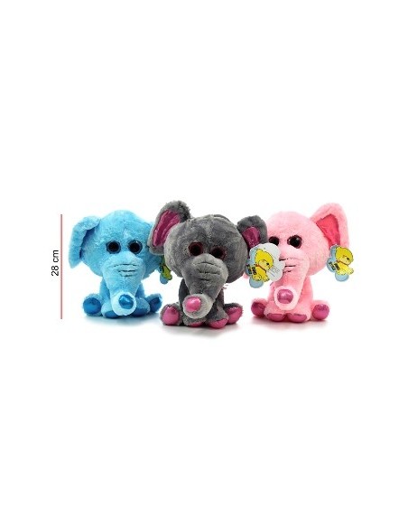Peluche 28 Cm  Elefante Colores C7801 Win03