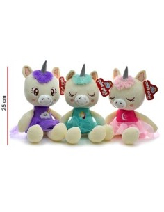 Unicornio 25cm Sentado C/pollera Tul 1640 Phi Phi