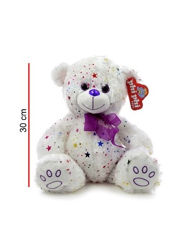 Oso 30cm Blanco C-estrellitas 4154 Phi Phi