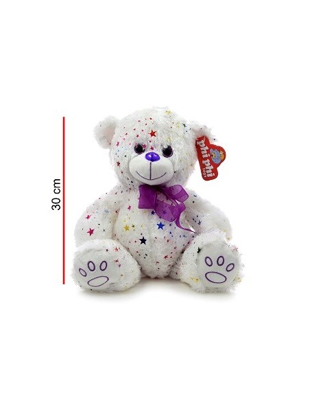 Oso 30cm Blanco C-estrellitas 4154 Phi Phi