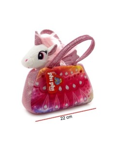 Cartera 18cm C- Peluche Unicornio P-pasear 7923 Phi Phi
