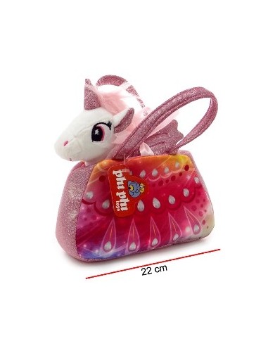 Cartera 18cm C- Peluche Unicornio P-pasear 7923 Phi Phi