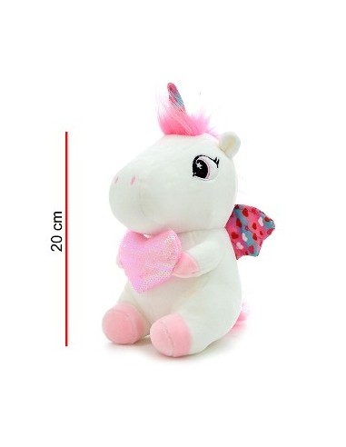 Unicornio 24cm Sentado C-corazon Rosa 8048 Phi Phi -e-