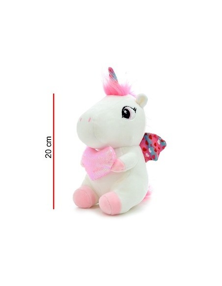 Unicornio 24cm Sentado C-corazon Rosa 8048 Phi Phi -e-