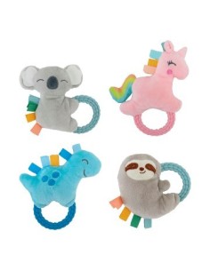 Sonajero 17cm Unicornio Dinosaurio Koala Rosa-celeste-gris C-mordillo 110418 59022 Wd02