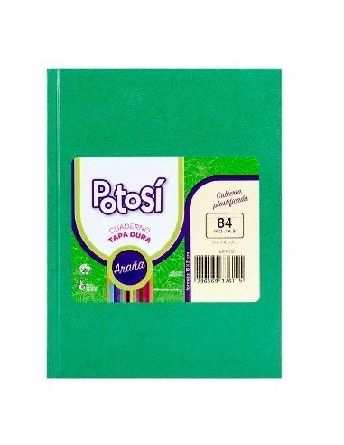 Cuaderno  84hj T-d Ray Arana Verde Potosi 376115 Tec02 -b60-5-