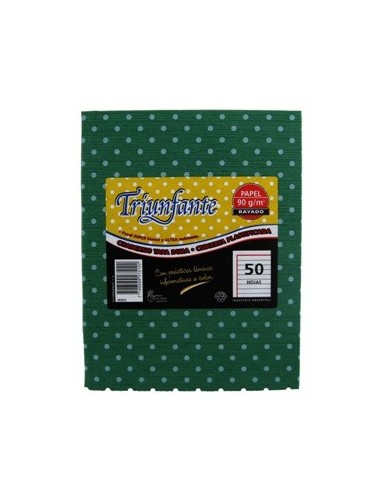 Cuaderno  50hj T/d Ray Lunares Verde 475122 Triunfante Tec02 (b5)