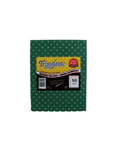 Cuaderno  50hj T/d Ray Lunares Verde 475122 Triunfante Tec02 (b5)