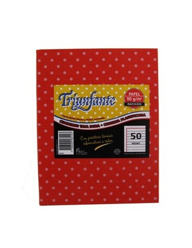 Cuaderno  50hj T/d Ray Lunares Rojo 465123 Triunfante Tec02 (b5)
