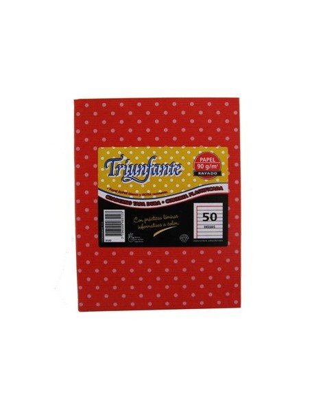Cuaderno  50hj T/d Ray Lunares Rojo 465123 Triunfante Tec02 (b5)