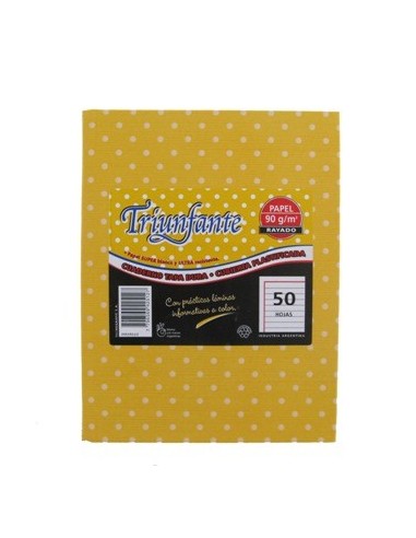 Cuaderno  50hj T/d Ray Lunares Amarillo 425127 Triunfante Tec02 (b5)