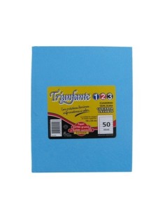 Cuaderno  19x24cm 50hj T-d Ray Arana Celeste 444128 Triunfante 123 Tec02 -b5-