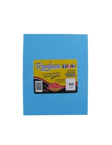 Cuaderno  19x24cm 50hj T-d Ray Arana Celeste 444128 Triunfante 123 Tec02 -b5-