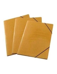 Carpeta Oficio 3 Solapas Kraft C/elast S/plast 100200 Fibracap (b50)