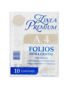 Folio A4 X10 Unid Premium 100 Micrones 31-50 Luma -b160-