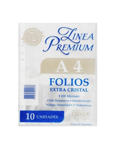 Folio A4 X10 Unid Premium 100 Micrones 31-50 Luma -b160-
