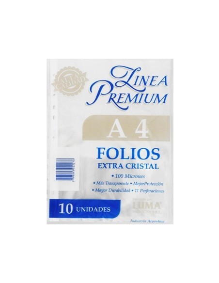 Folio A4 X10 Unid Premium 100 Micrones 31-50 Luma -b160-