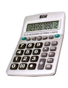Calculadora 12 Dig. Gde 13x18 C/pila Ecal Tc35 Lama (b60)