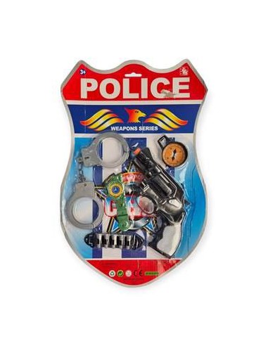 Set De Policia 5 Pzas Blister 43x28x4cm 50785 Seb01