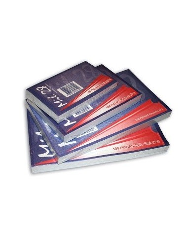 Ficha N.3 X100 Unid 12 5x20cm 6530 Mil28 Tec02 86113 (b100)