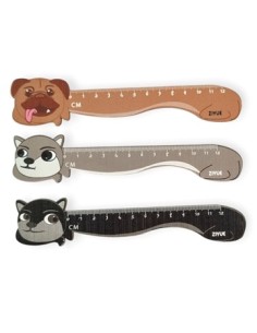 Regla 12cm Madera Fantasia Dona/perro 26688/26689 Col01