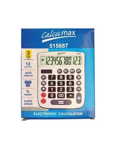 Calculadora 12 Dig  14x11cm Calcumax 515687 Pen01