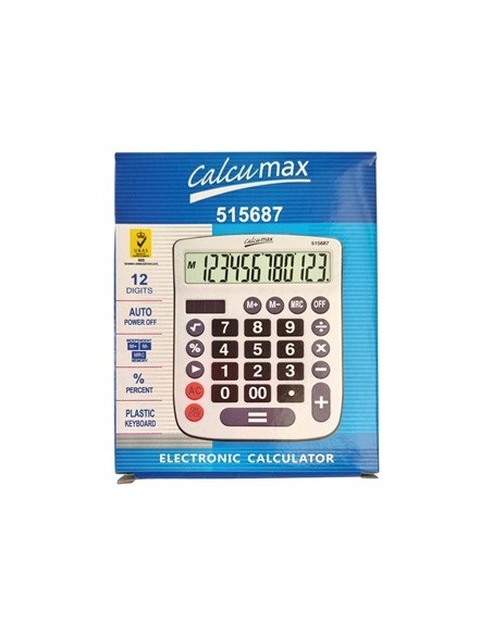 Calculadora 12 Dig  14x11cm Calcumax 515687 Pen01