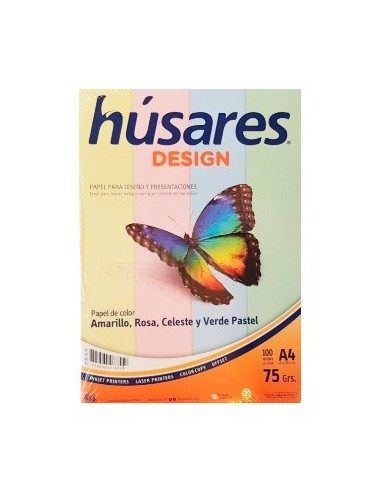 Resma A4 100hjs 75grs Color Surt  7855 Husares Rch01