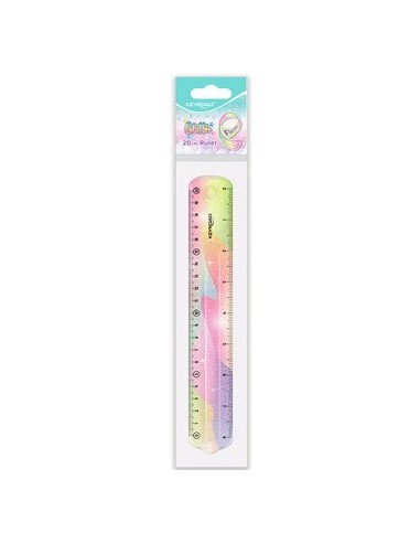 Regla 20cm Flex Glitter Pastel Blister Kr972735 Ie01